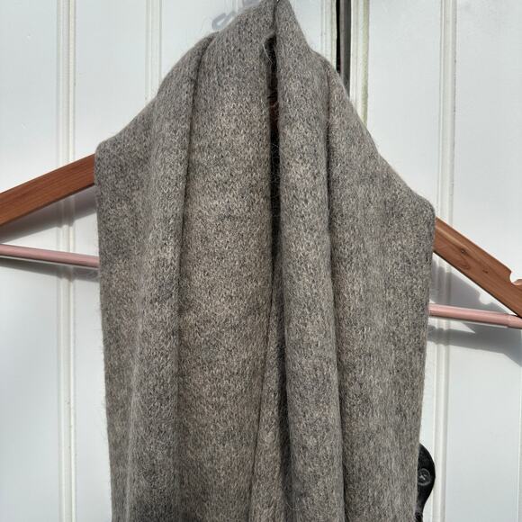 Lauren Manoogian Suri Fringe Scarf Rock Taupe Grey Brown 100% Suri Alpaca NWT - Picture 11 of 15